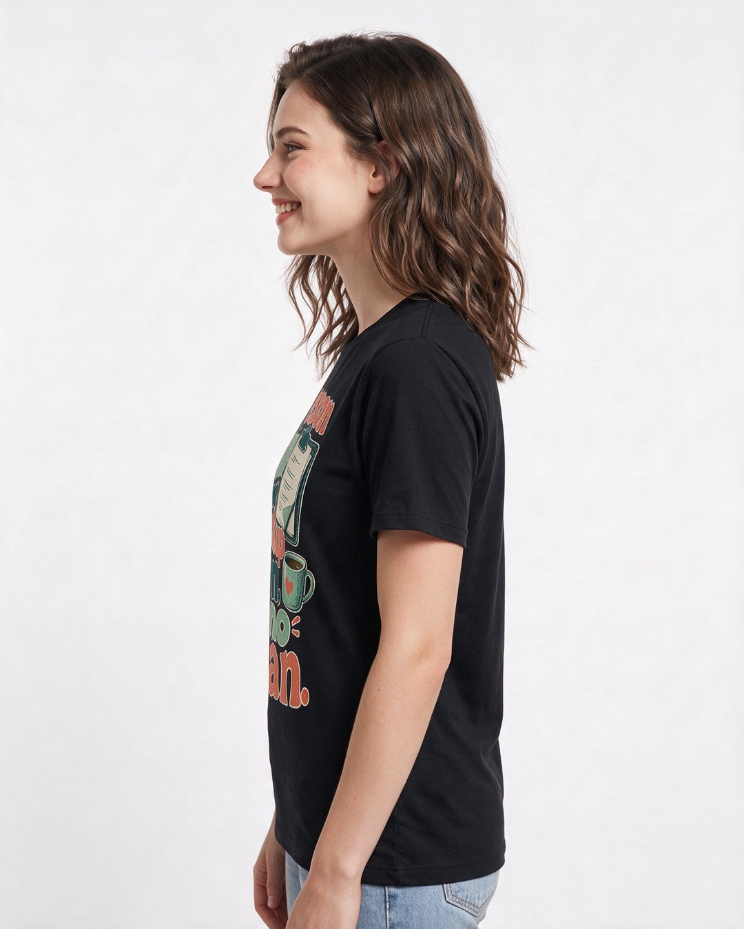 Teacher Black T-Shirt for Women – Everyday Expression Graphic Tee product image 2