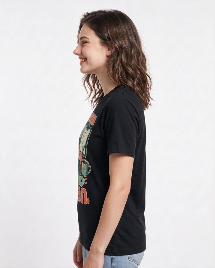 Teacher Black T-Shirt for Women – Everyday Expression Graphic Tee product image 2