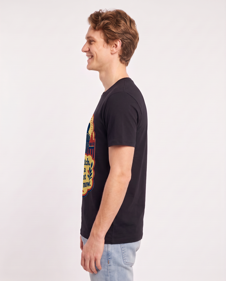Graphic Men's Black T-Shirt - Still on watch, just for a different product image 2