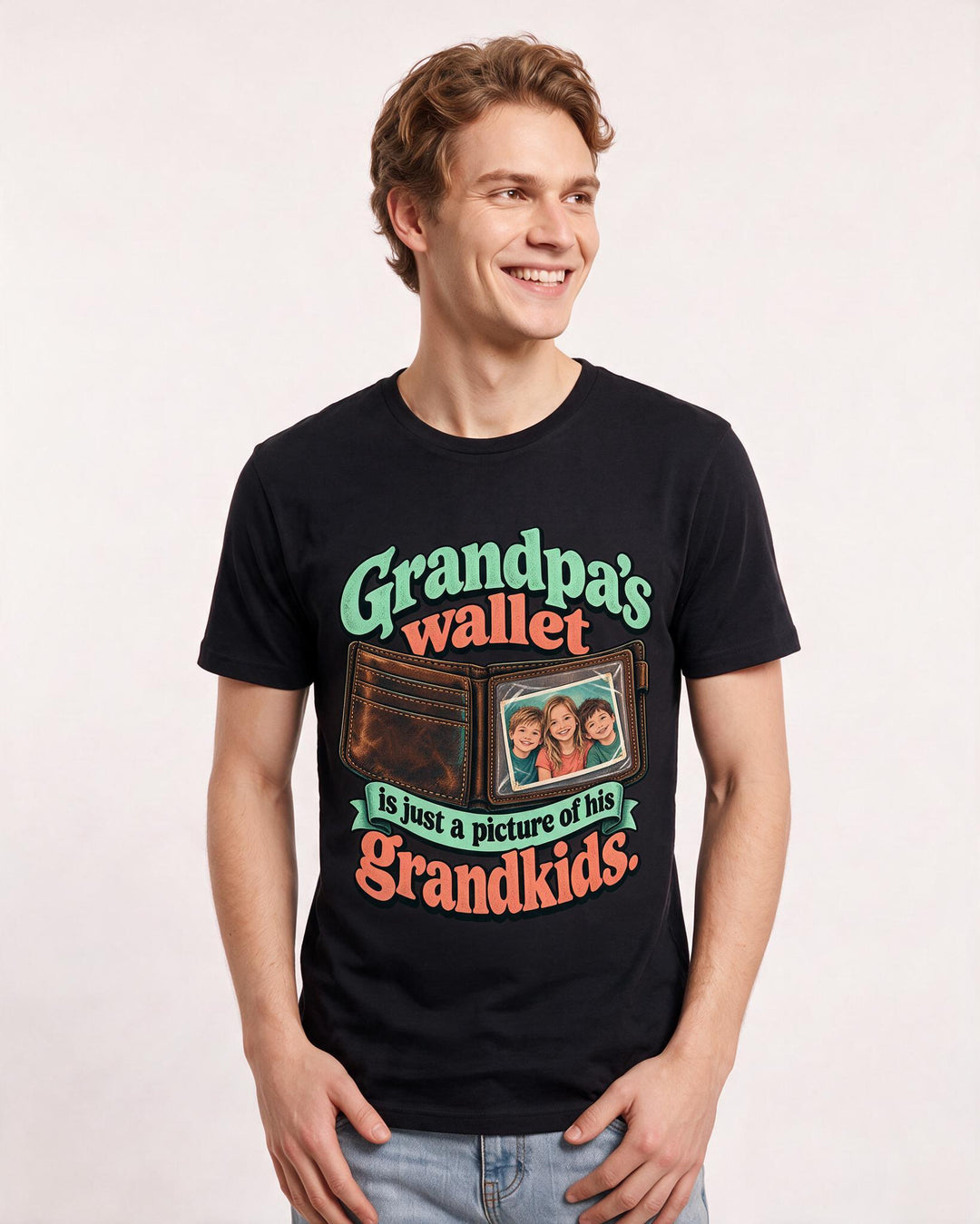 Grandparent Black T-Shirt for Men – Everyday Expression Graphic Tee product image 1
