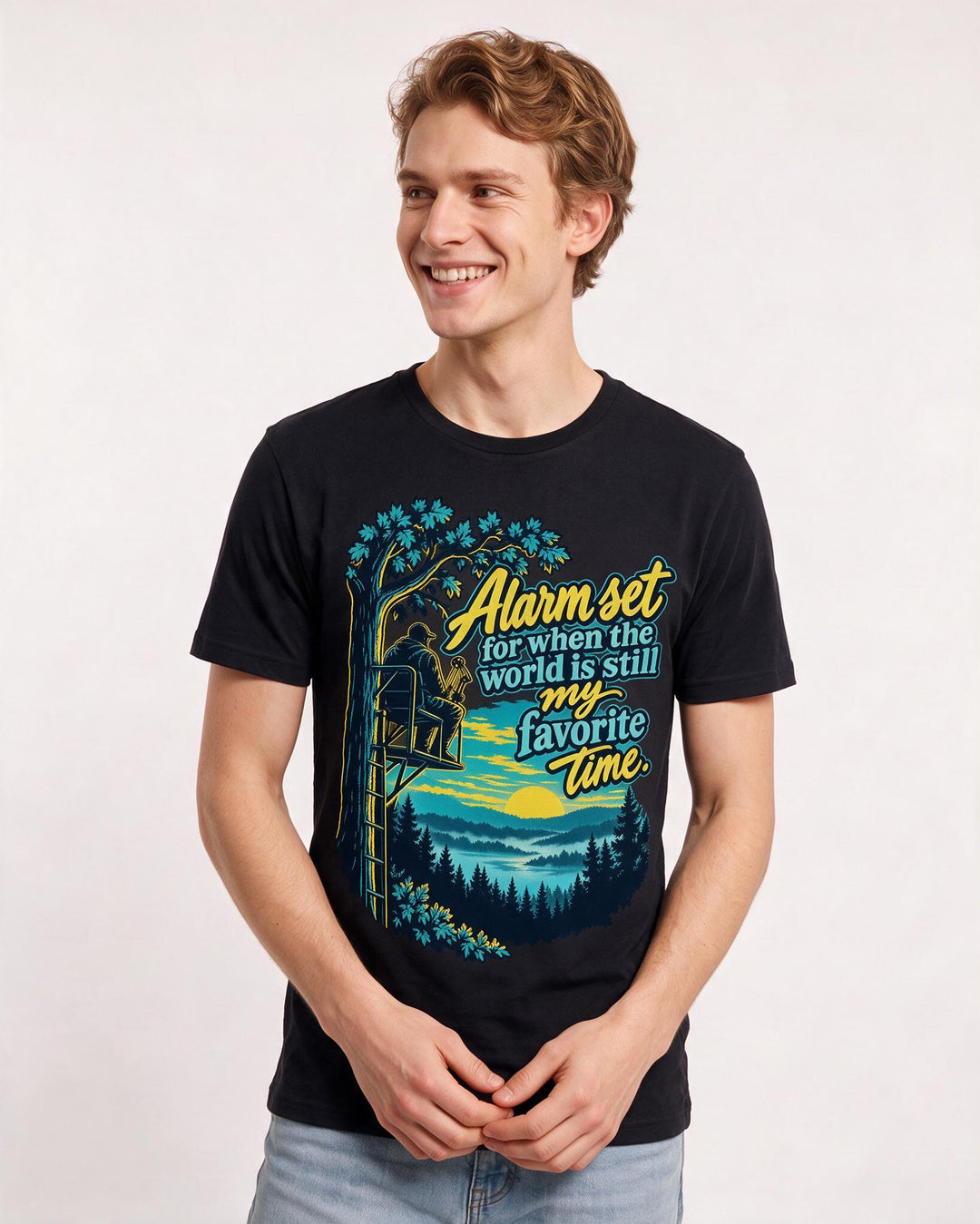 Hunting Black T-Shirt for Men – Everyday Expression Graphic Tee product image 1
