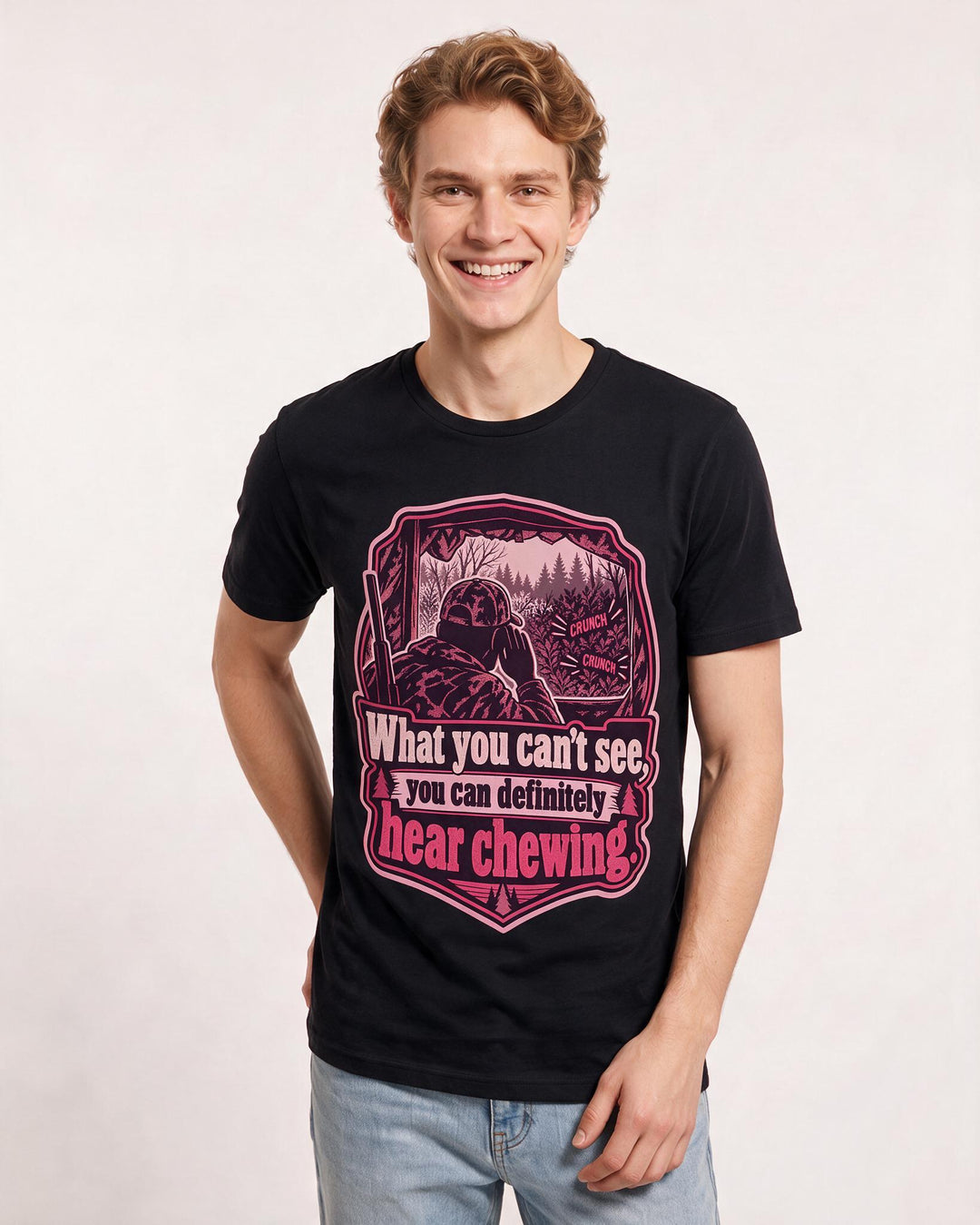Hunting Black T-Shirt for Men – Everyday Expression Graphic Tee product image 1