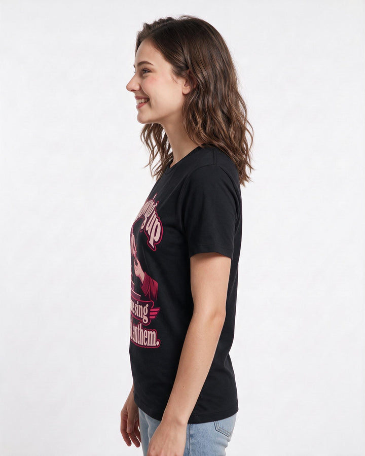 Patriotic Black T-Shirt for Women – Everyday Expression Graphic Tee product image 2