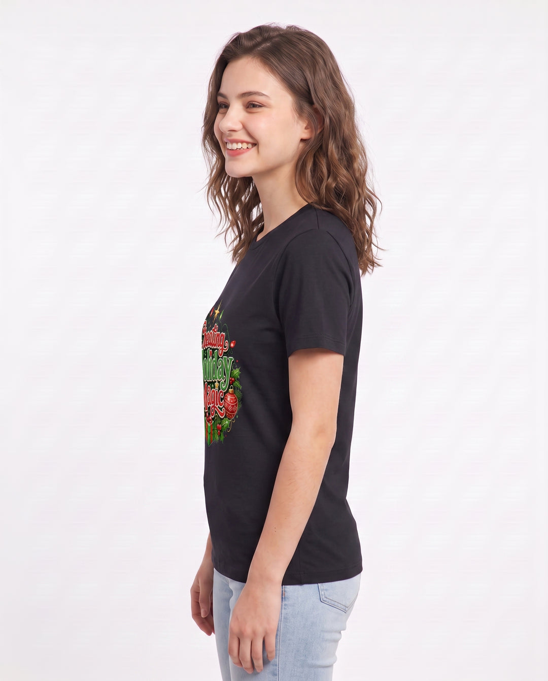 Creating Holiday Magic Women's Black T-Shirt product image 3