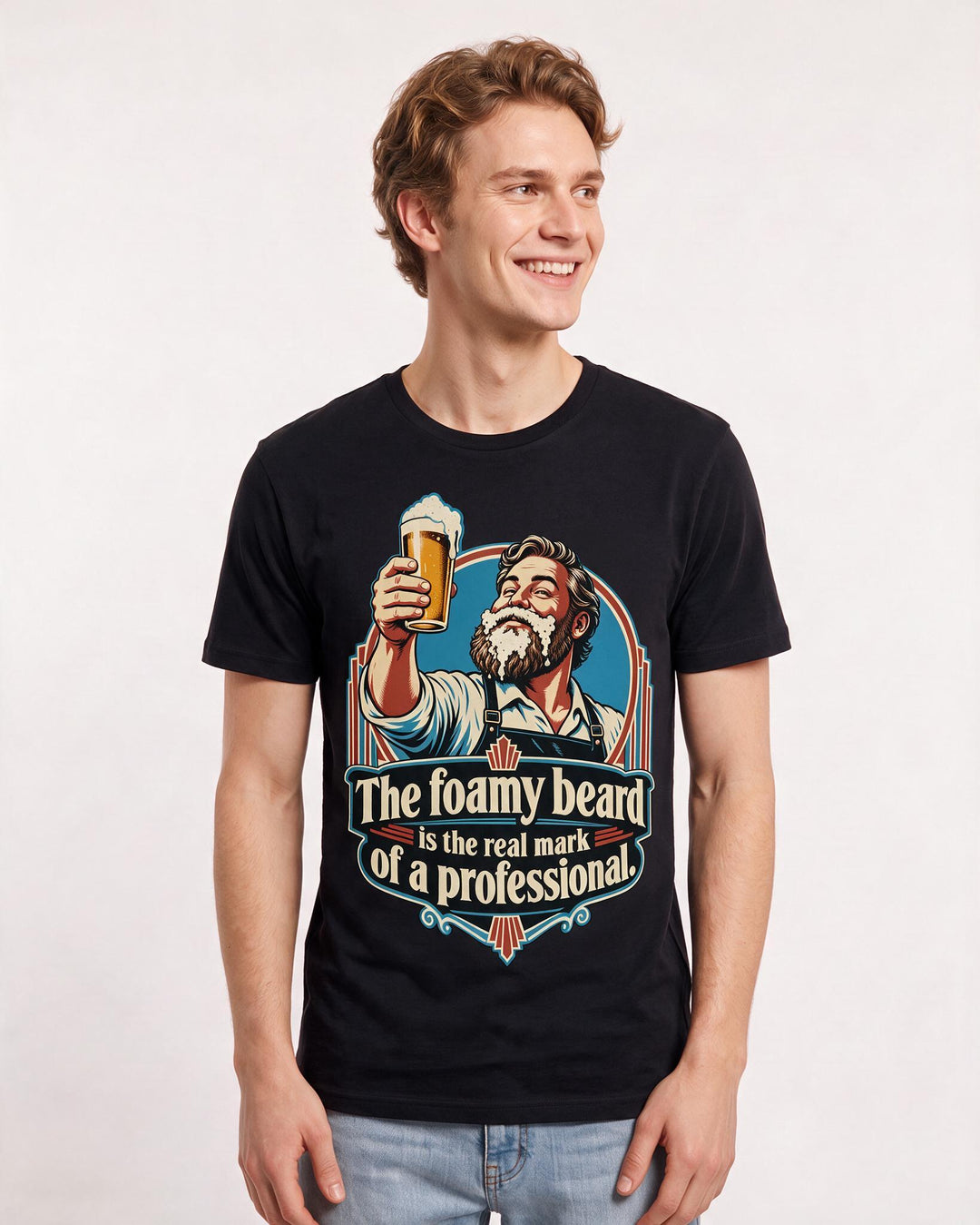 Beer Black T-Shirt for Men – Everyday Expression Graphic Tee product image 1