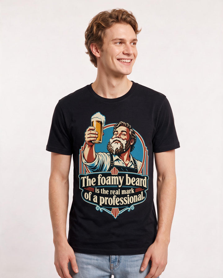 Beer Black T-Shirt for Men – Everyday Expression Graphic Tee product image 1