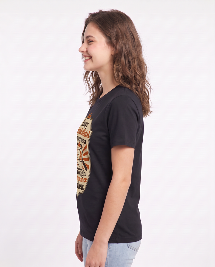 Graphic Women's Black T-Shirt - Every elected official deserves a product image 2