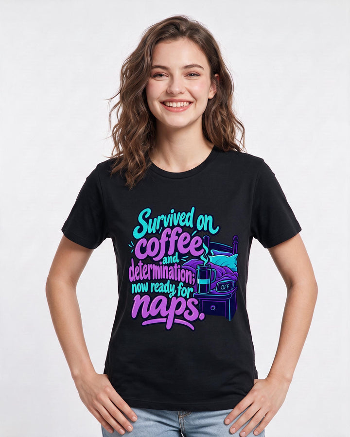 Graduation Black T-Shirt for Women – Everyday Expression Graphic Tee product image 1