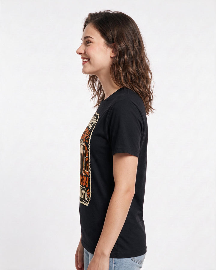 Pride Black T-Shirt for Women – Everyday Expression Graphic Tee product image 2