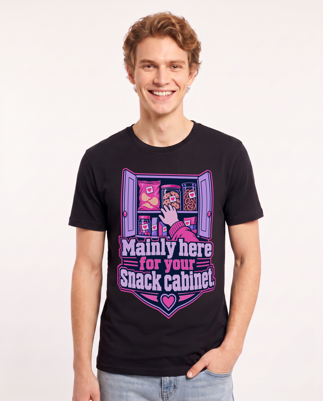 Couples Black T-Shirt for Men – Everyday Expression Graphic Tee product image 3