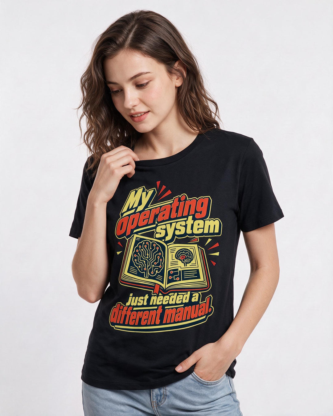 Neurodiversity Black T-Shirt for Women – Everyday Expression Graphic Tee product image 1