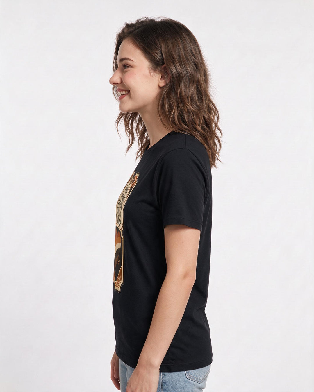 Graphic Women's Black T-Shirt - I'm not 'too much'; I'm the whole, product image 2