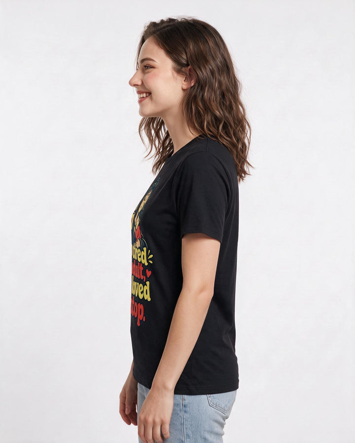 Grandparent Black T-Shirt for Women – Everyday Expression Graphic Tee product image 2