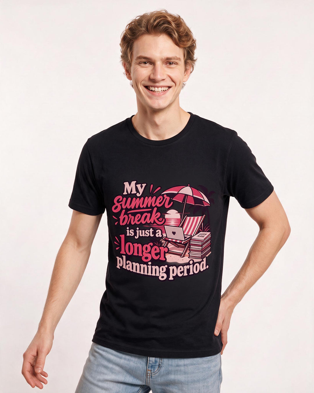 Teacher Black T-Shirt for Men – Everyday Expression Graphic Tee product image 1