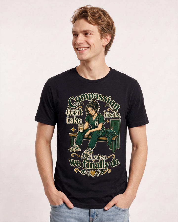 Nurse Black T-Shirt for Men – Nursing Life Graphic Tee product image 3