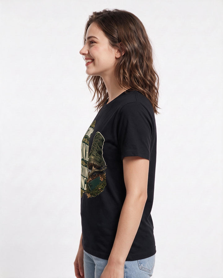 Hunting Women's Black T-Shirt – I came for the crunch, not the product image 2