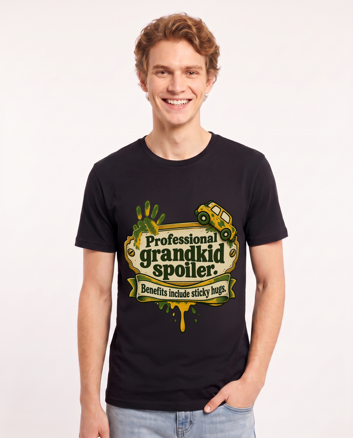 Grandparent Black T-Shirt for Men – Everyday Expression Graphic Tee product image 3