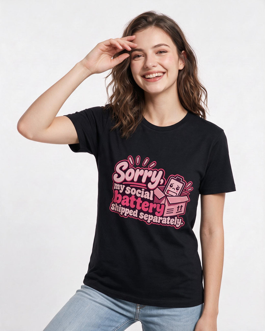 Meme Black T-Shirt for Women – Everyday Expression Graphic Tee product image 1