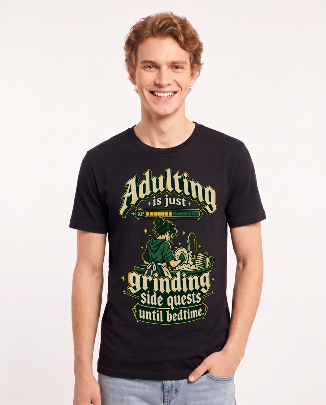 Gaming Black T-Shirt for Men – Game Night Graphic Tee product image 3
