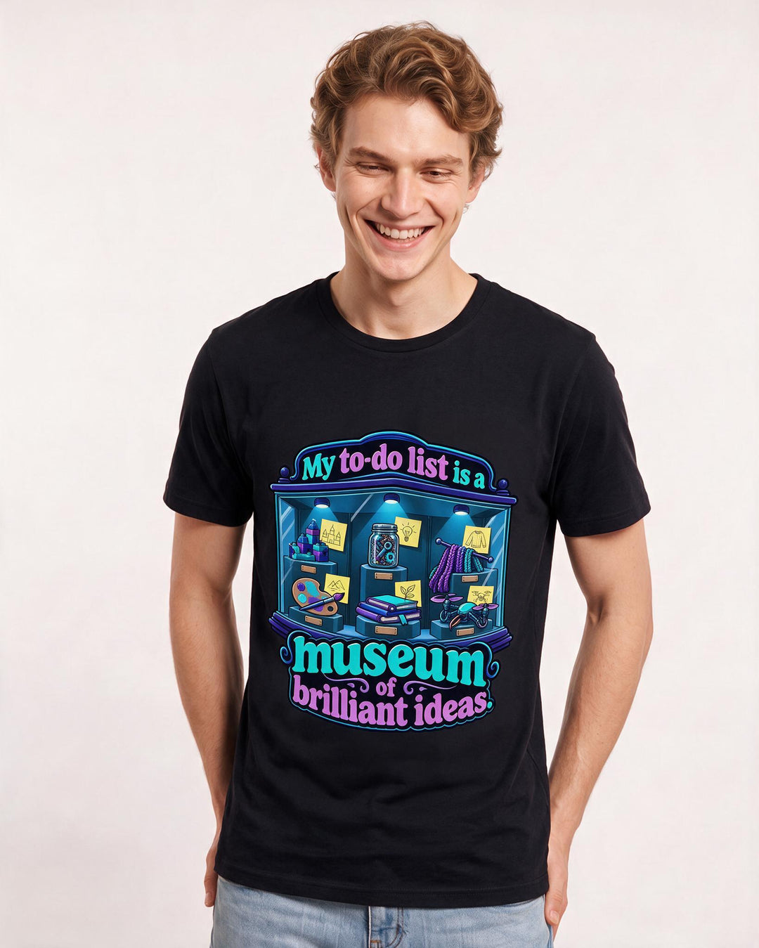 Neurodiversity Black T-Shirt for Men – Everyday Expression Graphic Tee product image 1