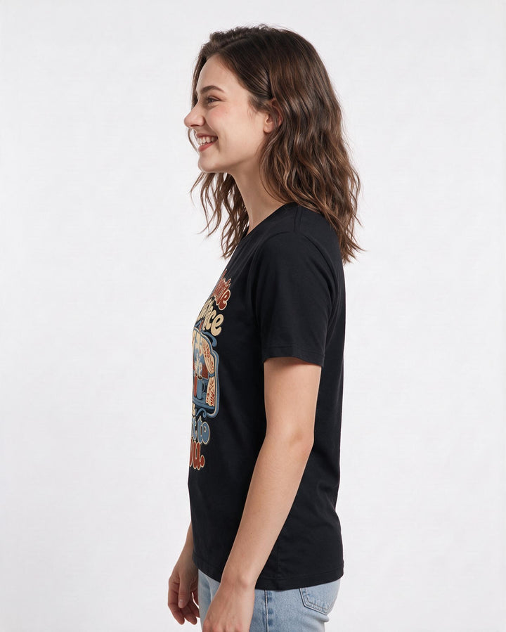 Couples Women's Black T-Shirt – My favorite quiet place is next to product image 2