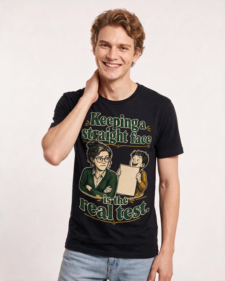Teacher Black T-Shirt for Men – Everyday Expression Graphic Tee product image 1
