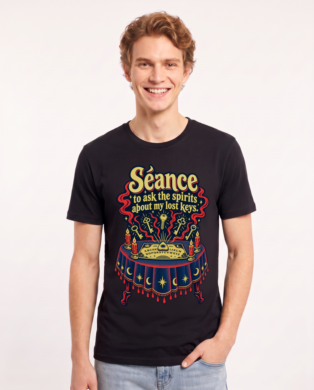 Halloween Black T-Shirt for Men – Halloween Theme Graphic Tee product image 3