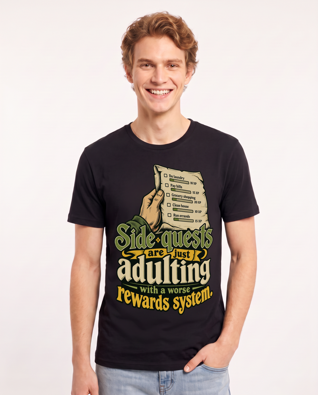 Gaming Black T-Shirt for Men – Game Night Graphic Tee product image 3