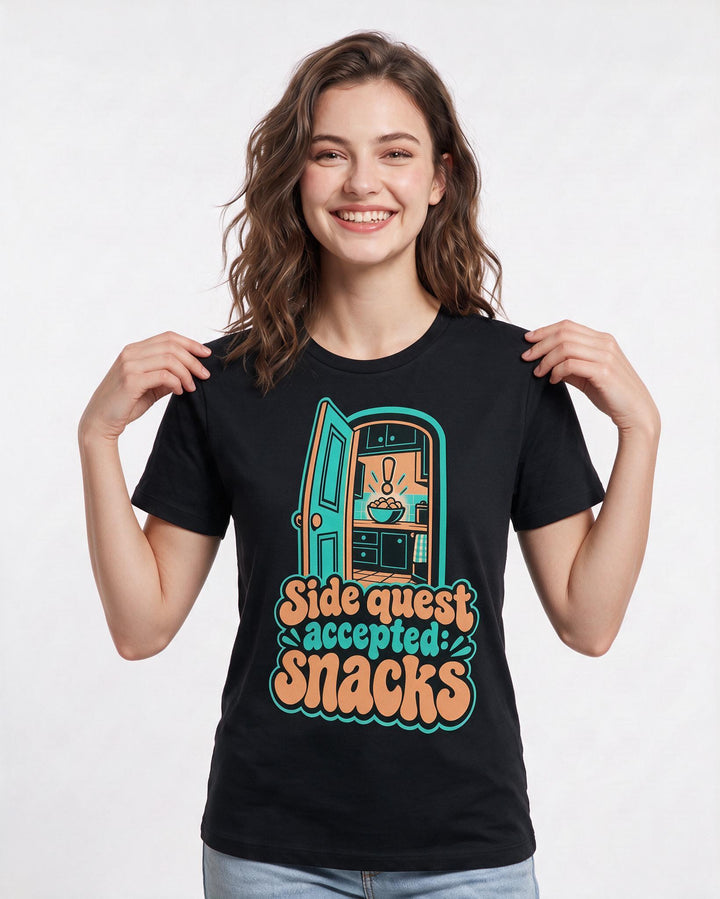Gaming Black T-Shirt for Women – Game Night Graphic Tee product image 1