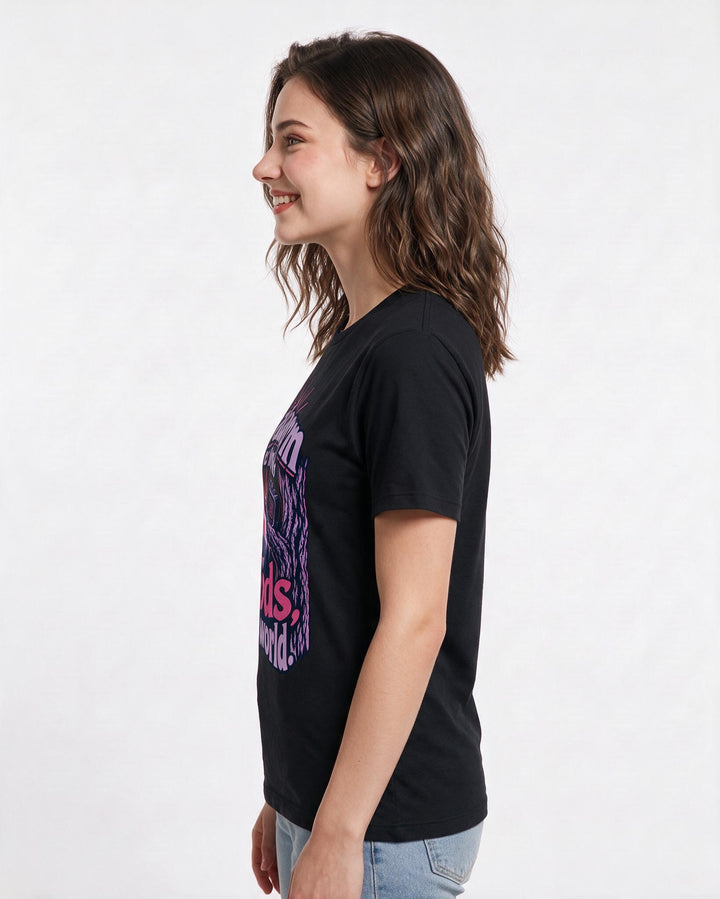 Hunting Black T-Shirt for Women – Everyday Expression Graphic Tee product image 2