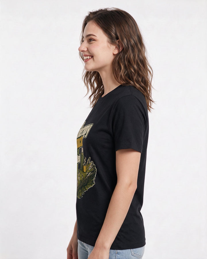 Hunting Black T-Shirt for Women – Everyday Expression Graphic Tee product image 2