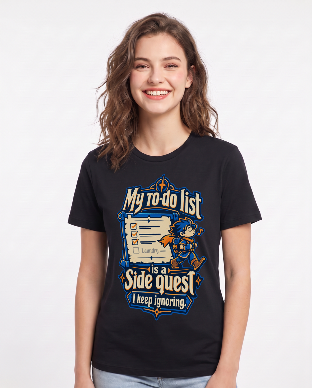 Gaming Black T-Shirt for Women – Game Night Graphic Tee product image 3