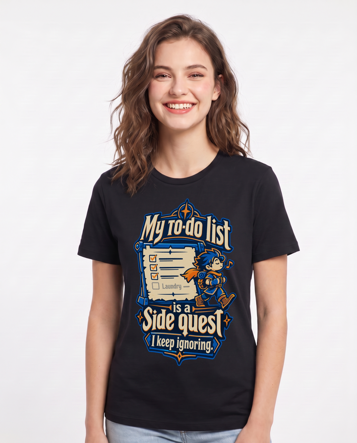 Gaming Black T-Shirt for Women – Game Night Graphic Tee product image 3