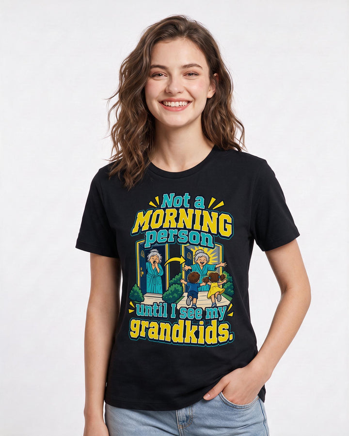 Grandparent Black T-Shirt for Women – Everyday Expression Graphic Tee product image 1