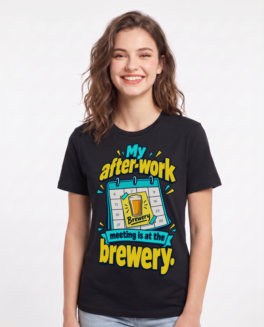 Beer Black T-Shirt for Women – Everyday Expression Graphic Tee product image 3