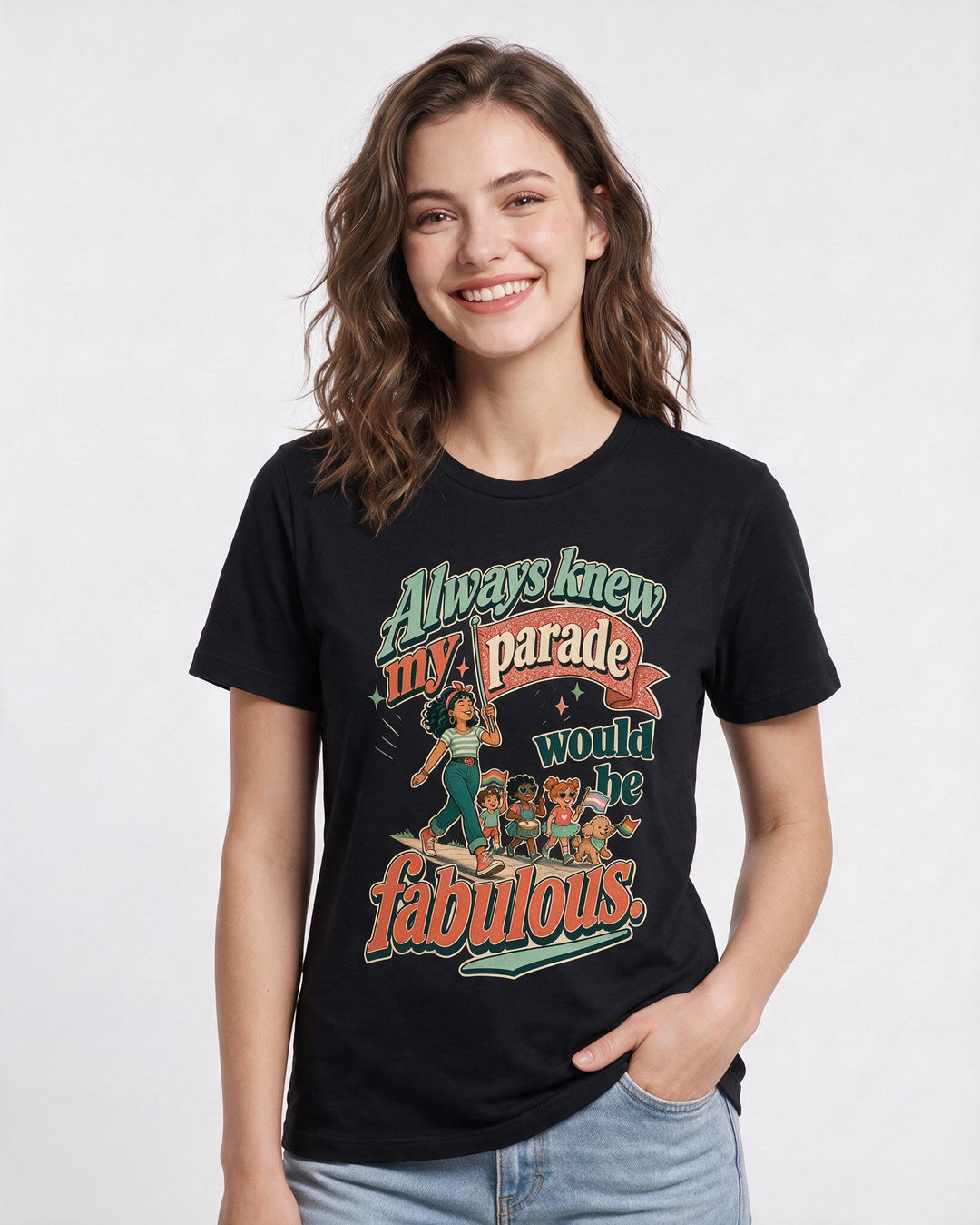 Pride Black T-Shirt for Women – Everyday Expression Graphic Tee product image 1