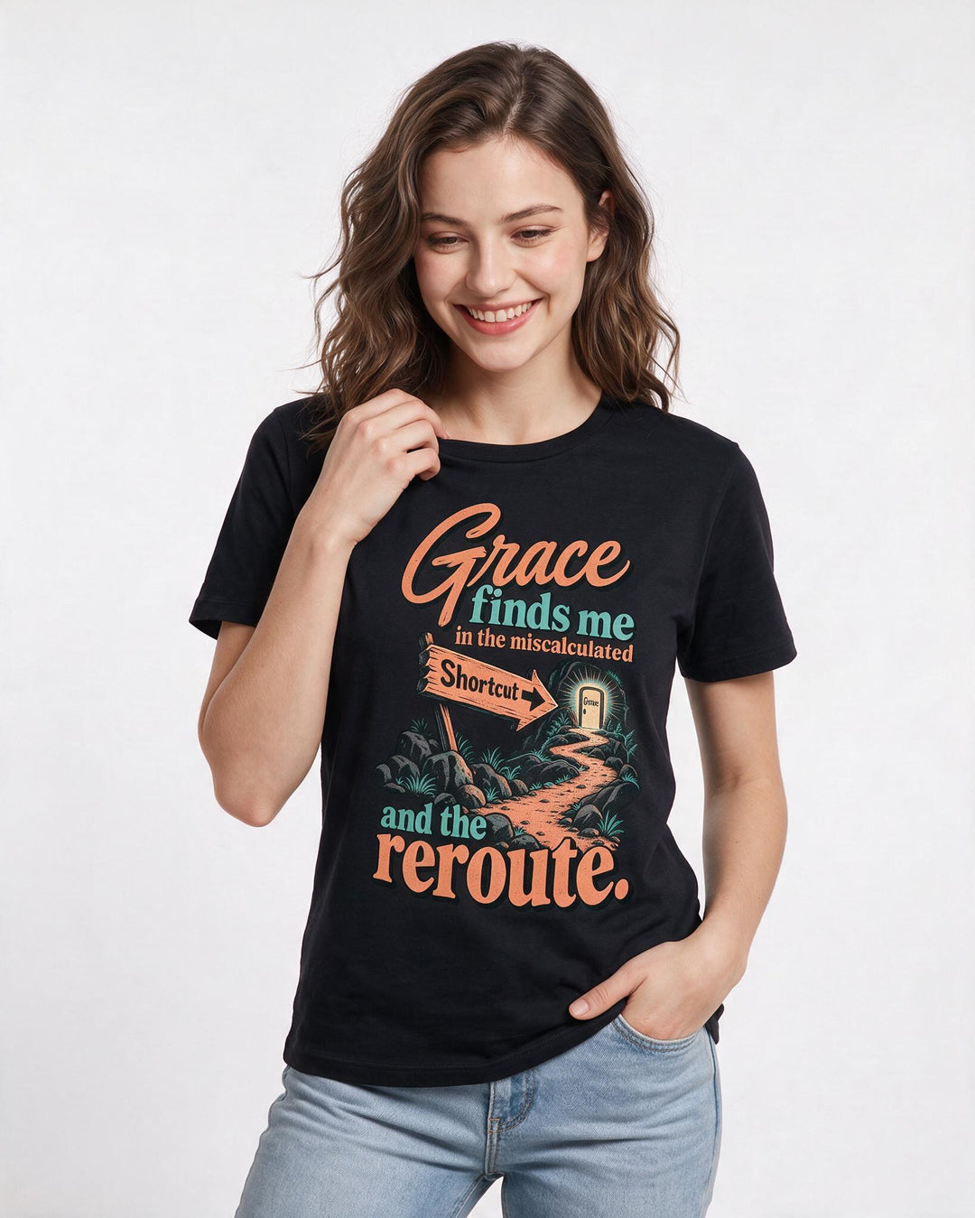 Christian Faith Black T-Shirt for Women – Everyday Expression Graphic Tee product image 1