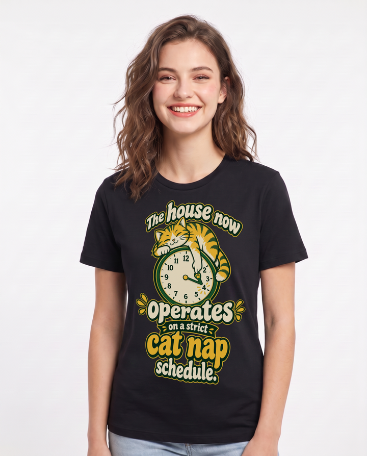 Cat Lover Black T-Shirt for Women – Everyday Expression Graphic Tee product image 3