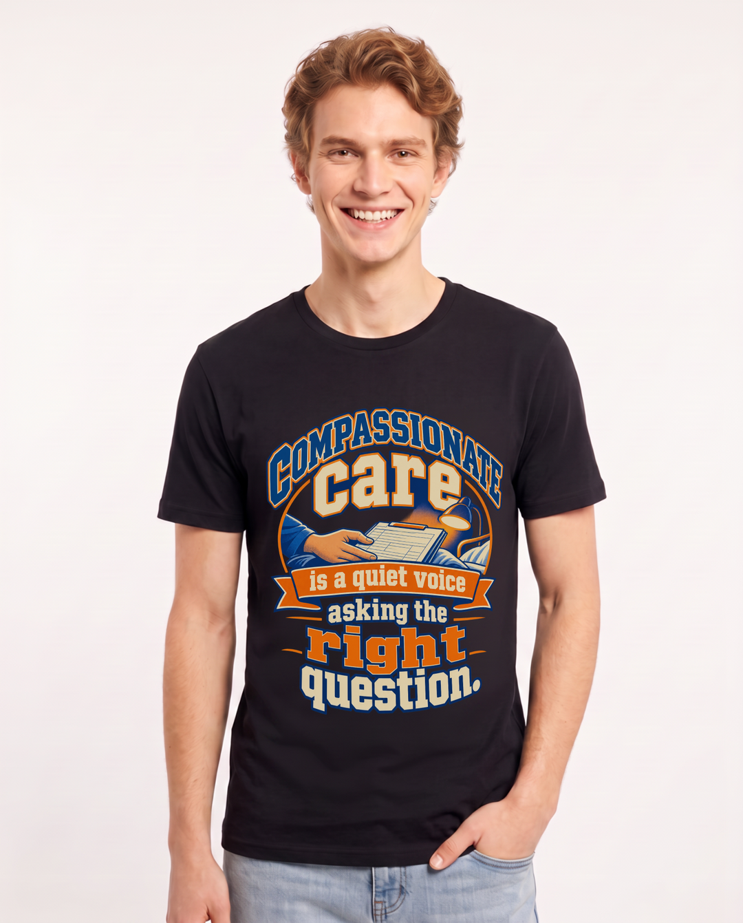 Nurse Black T-Shirt for Men – Nursing Life Graphic Tee product image 3
