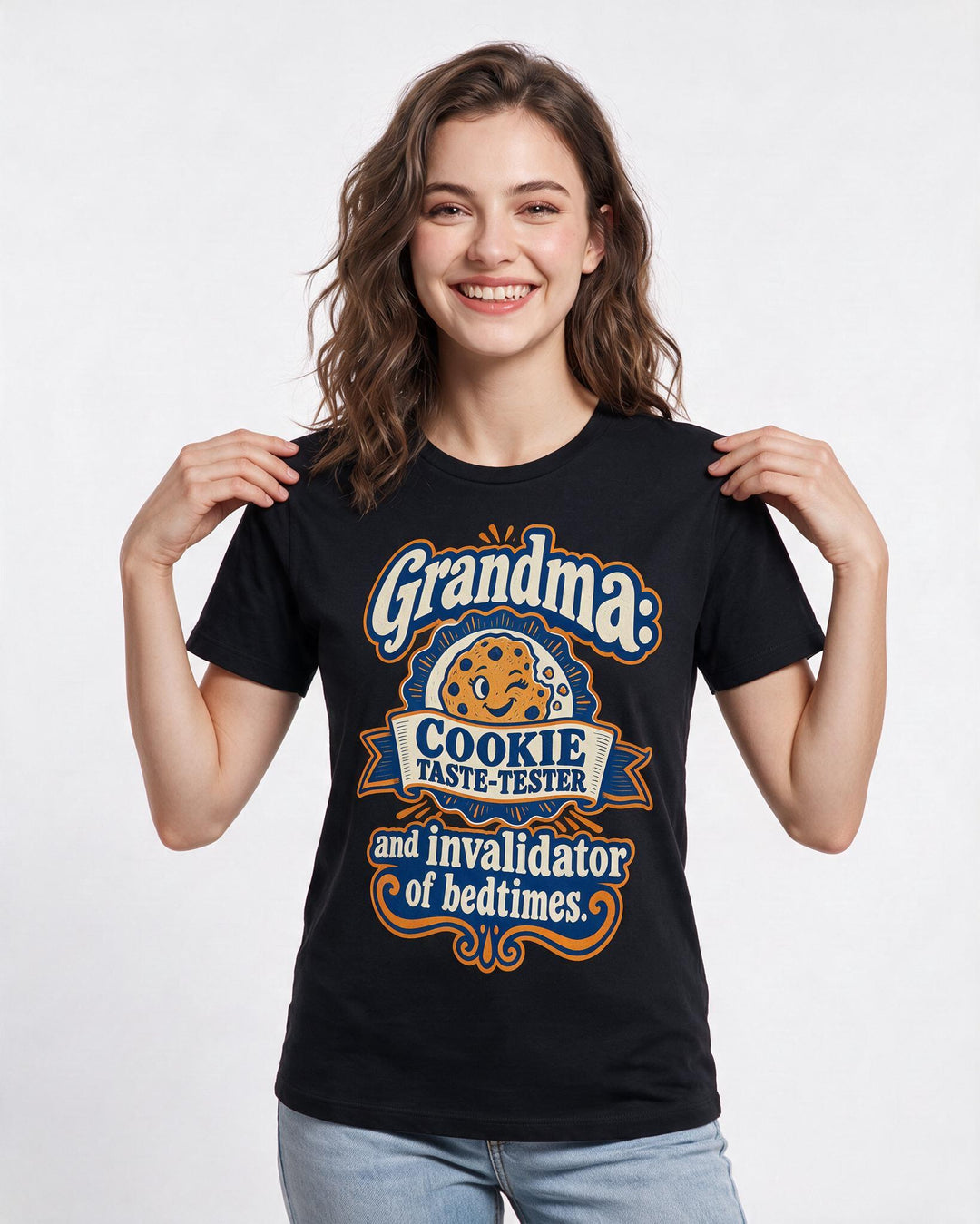 Grandparent Black T-Shirt for Women – Everyday Expression Graphic Tee product image 1