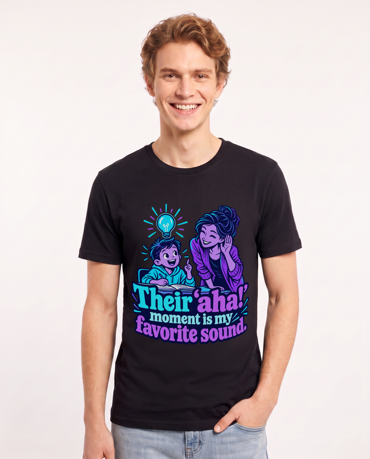 Teacher Black T-Shirt for Men – Everyday Expression Graphic Tee product image 3