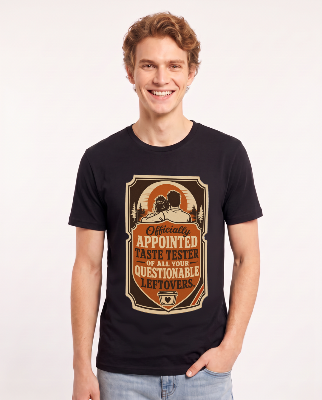 Couples Men's Black T-Shirt - Officially appointed taste tester of all product image 1