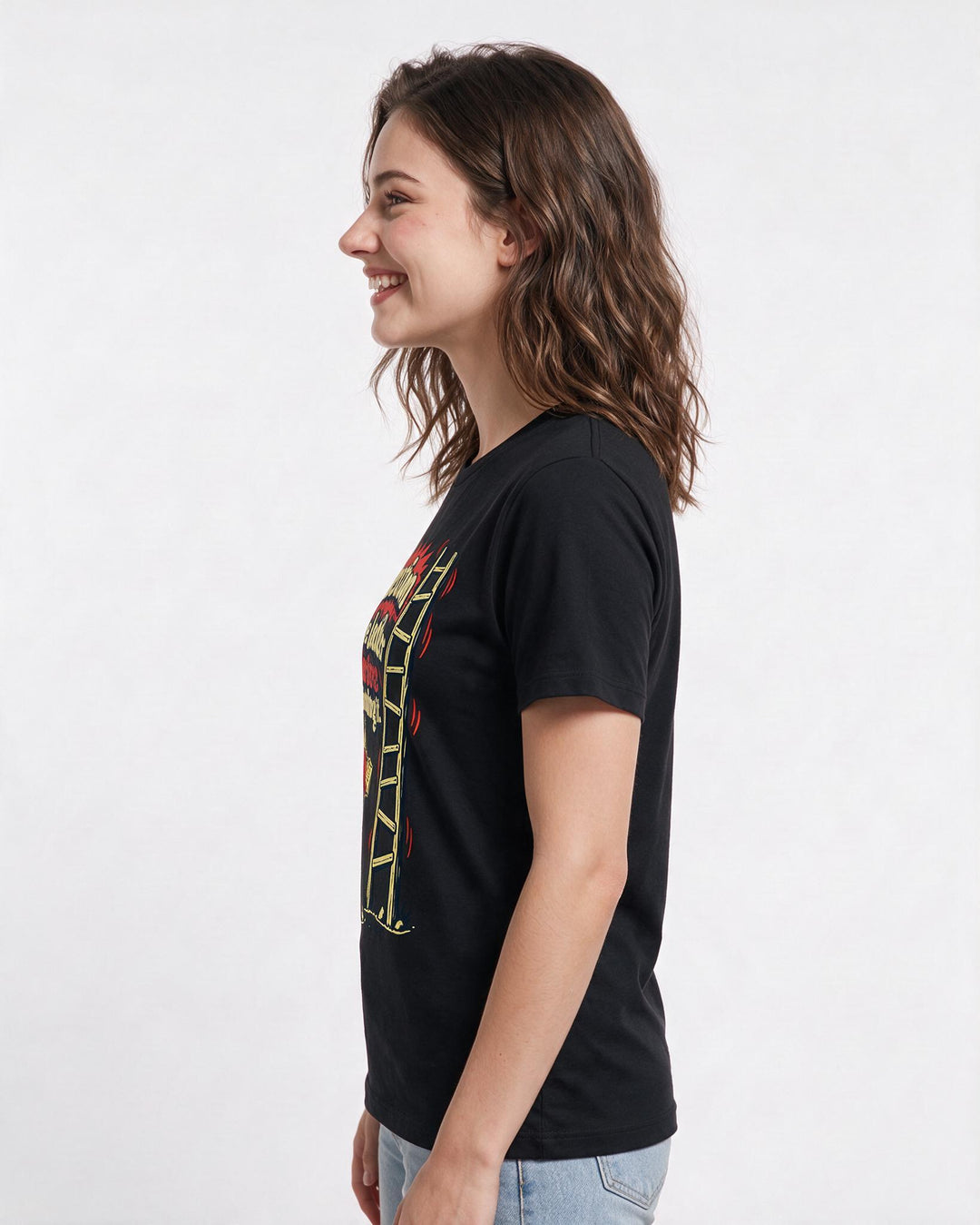 Political Statement Black T-Shirt for Women – Everyday Expression Graphic Tee product image 2