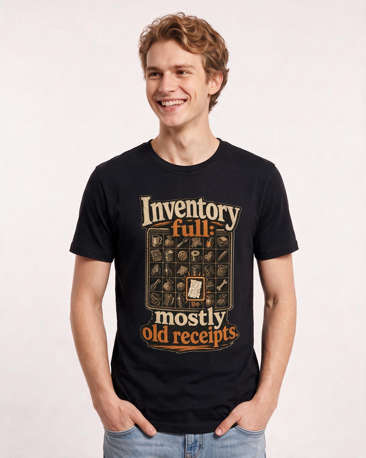 Gaming Men's Black T-Shirt – Inventory full: mostly old receipts. product image 3