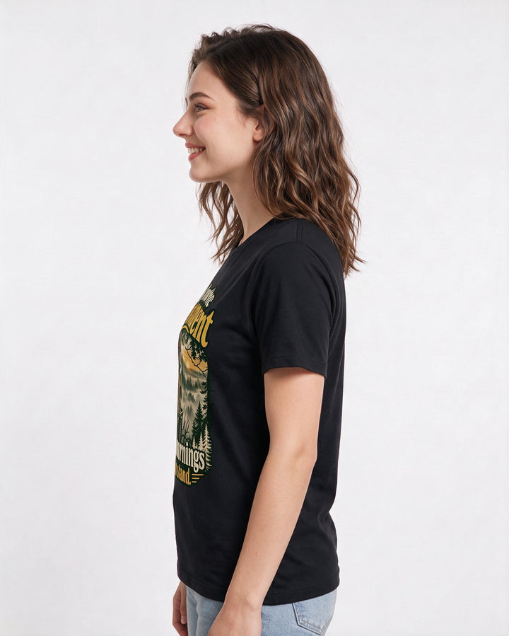 Hunting Black T-Shirt for Women – Everyday Expression Graphic Tee product image 2