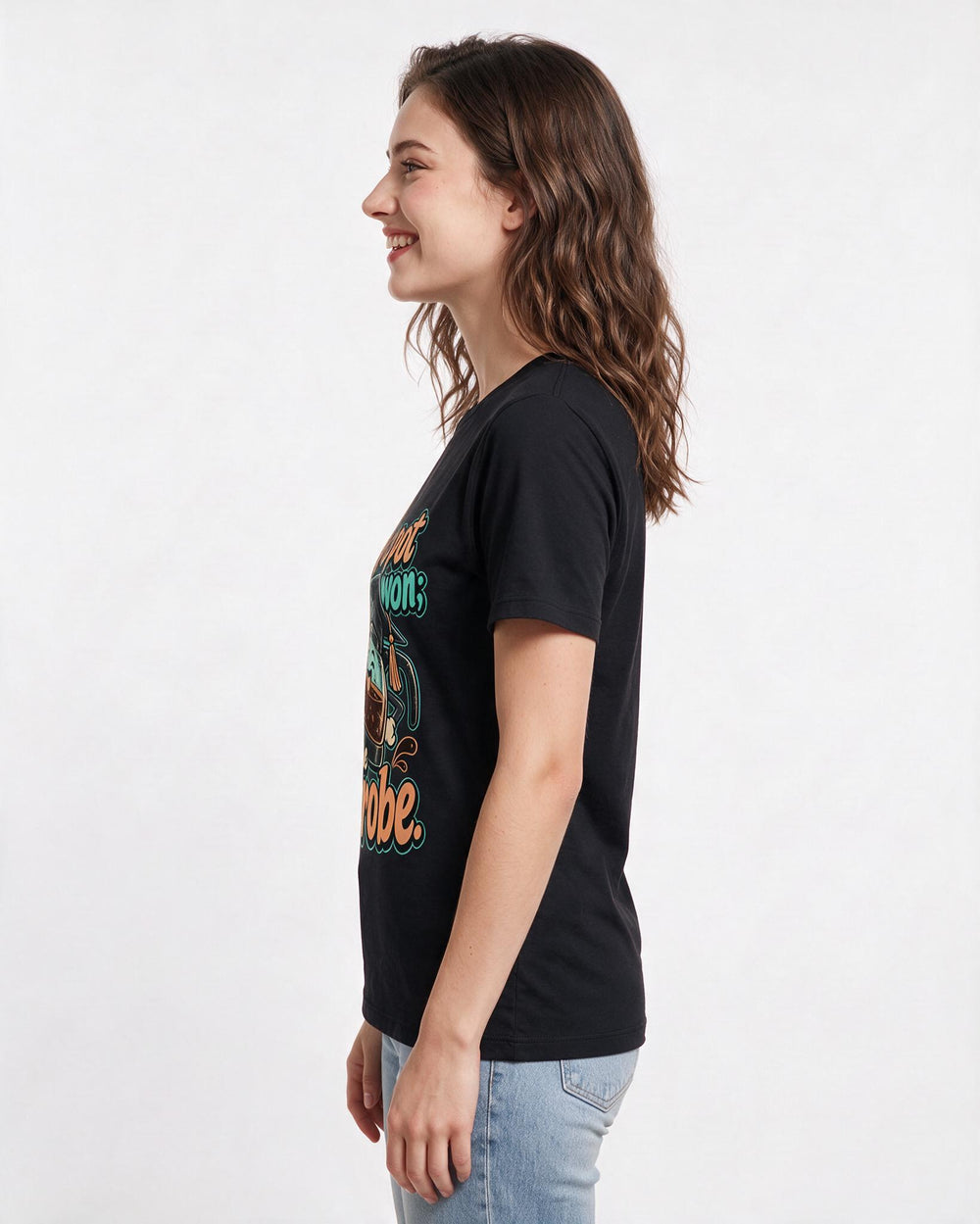Graduation Black T-Shirt for Women – Everyday Expression Graphic Tee product image 2