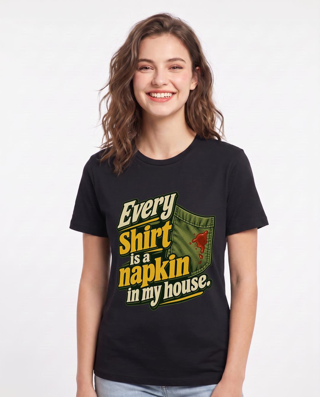 Grandparent Black T-Shirt for Women – Everyday Expression Graphic Tee product image 3
