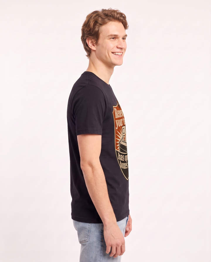 Graphic Men's Black T-Shirt - Renewing your term has opt-out boxes product image 2