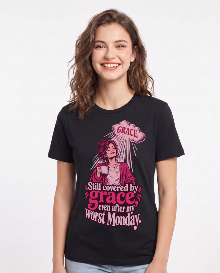 Christian Faith Black T-Shirt for Women – Everyday Expression Graphic Tee product image 3