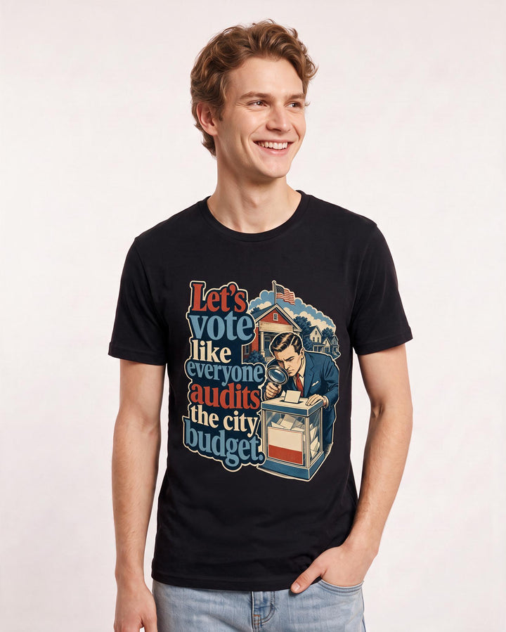Political Statement Black T-Shirt for Men – Everyday Expression Graphic Tee product image 1